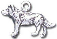 silver wolf charm